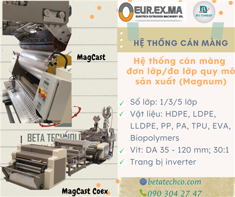 Dây chuyền cán màng nhựa đơn và đa lớp